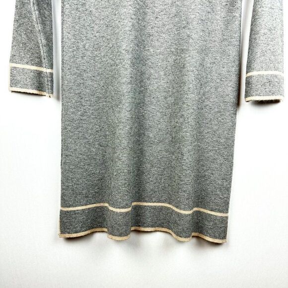 NWT THML Gray Striped Quarter Sleeve Knit Sweater Dress - Picture 10 of 10